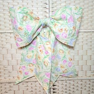 Handmade Bow Floral Quilted Door Wall Hanging  Spring Easter Extra Large